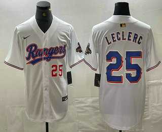 Men's Texas Rangers #25 Jose Leclerc Number White 2024 Gold Collection Limited Cool Base Jersey,We sell and wholesale Men's Texas Rangers #25 Jose Leclerc Number White 2024 Gold Collection Limited Cool Base Jersey on line form chian!